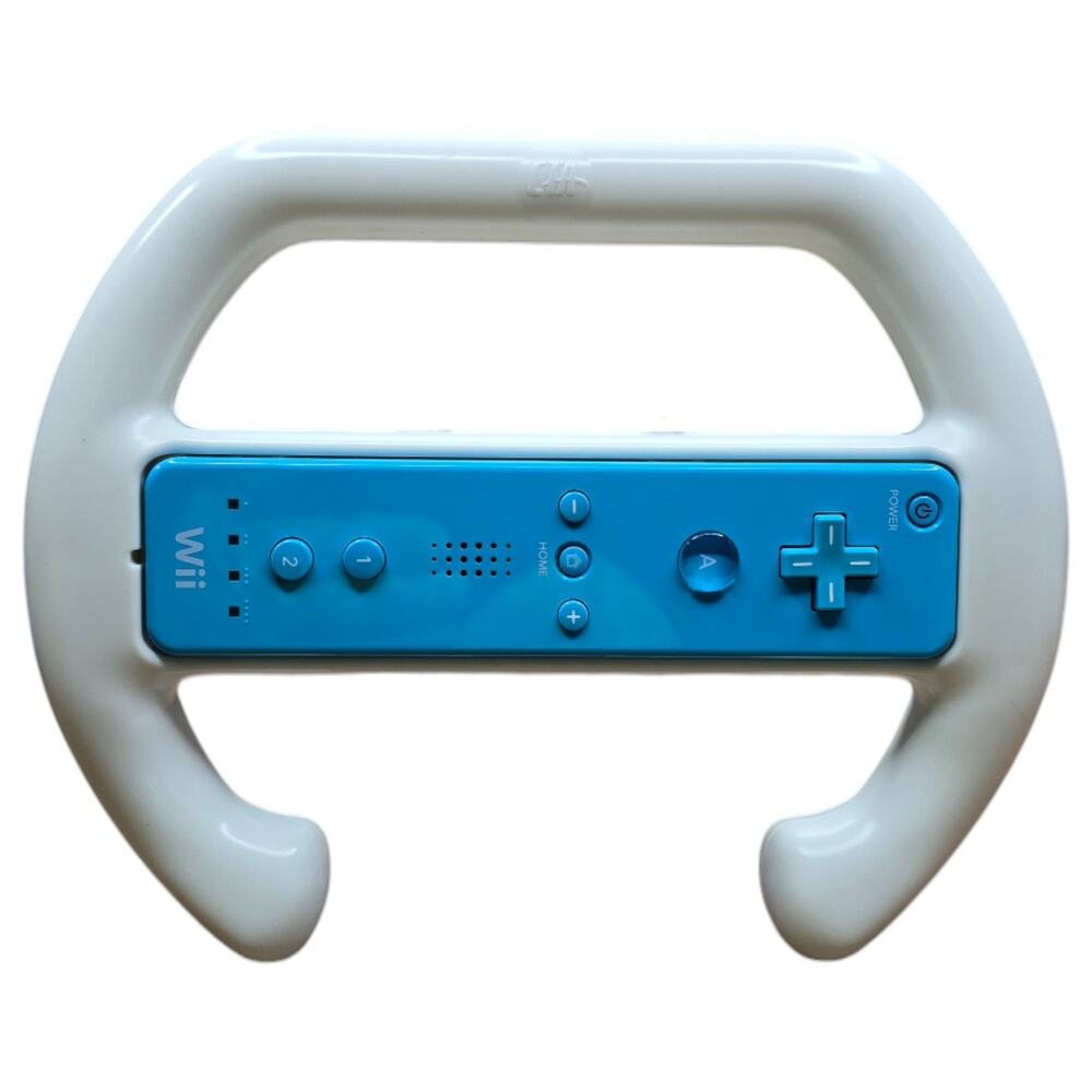 CTA Nintendo Wii Steering Wheel Accessory - White (Wii Remote Not Included)